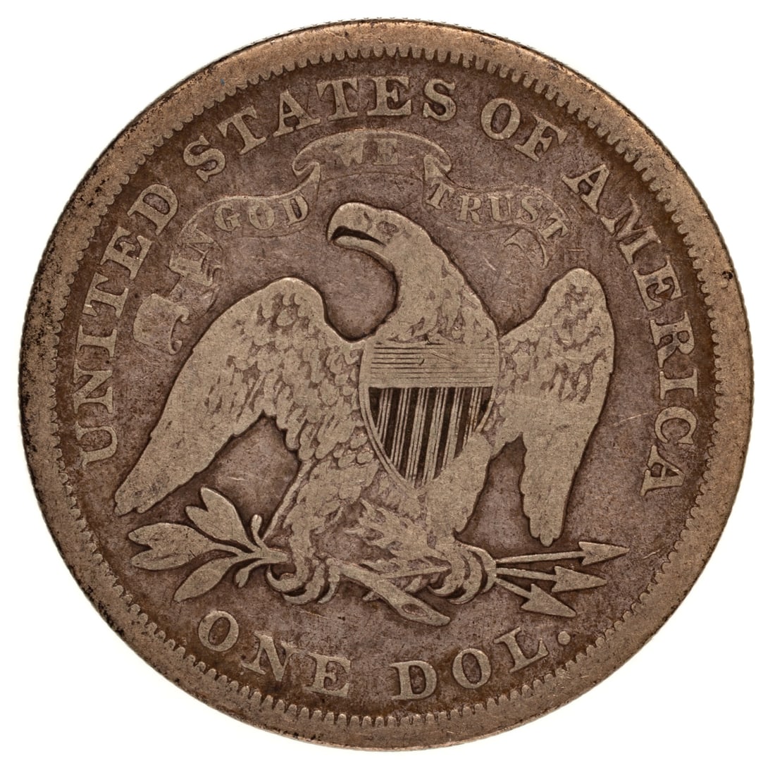 1872 Seated Dollar VG - 2