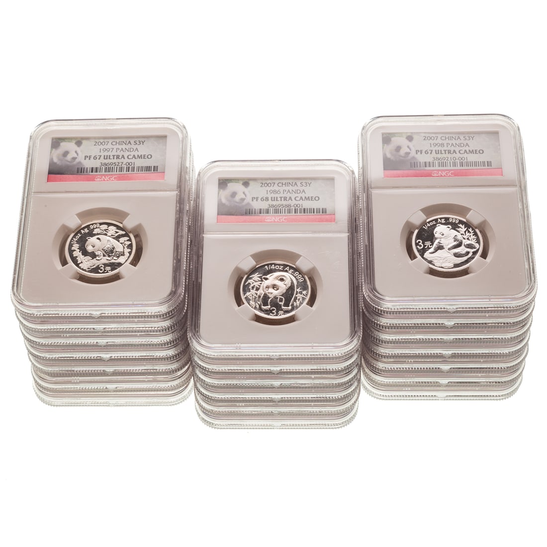 20 NGC Graded Proof Pandas 1/4 Oz (1 of 6)