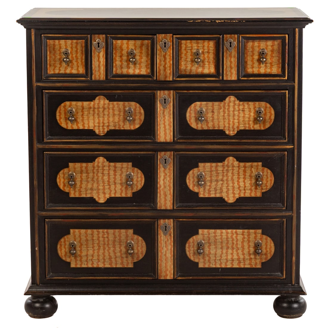 Drexel Heritage William & Mary Style Painted Chest (1 of 8)