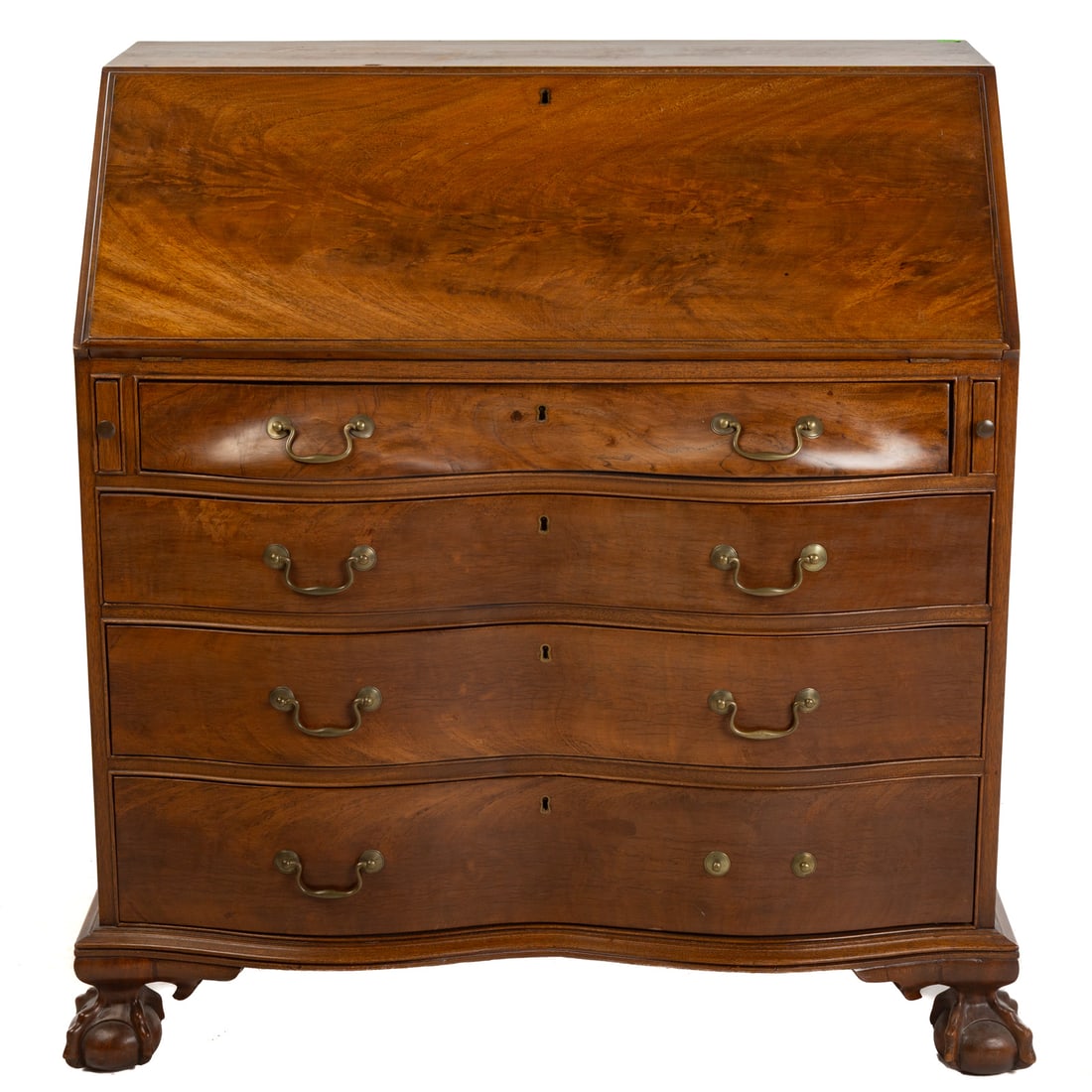 Chippendale Style Mahogany Slant Front Desk (1 of 8)