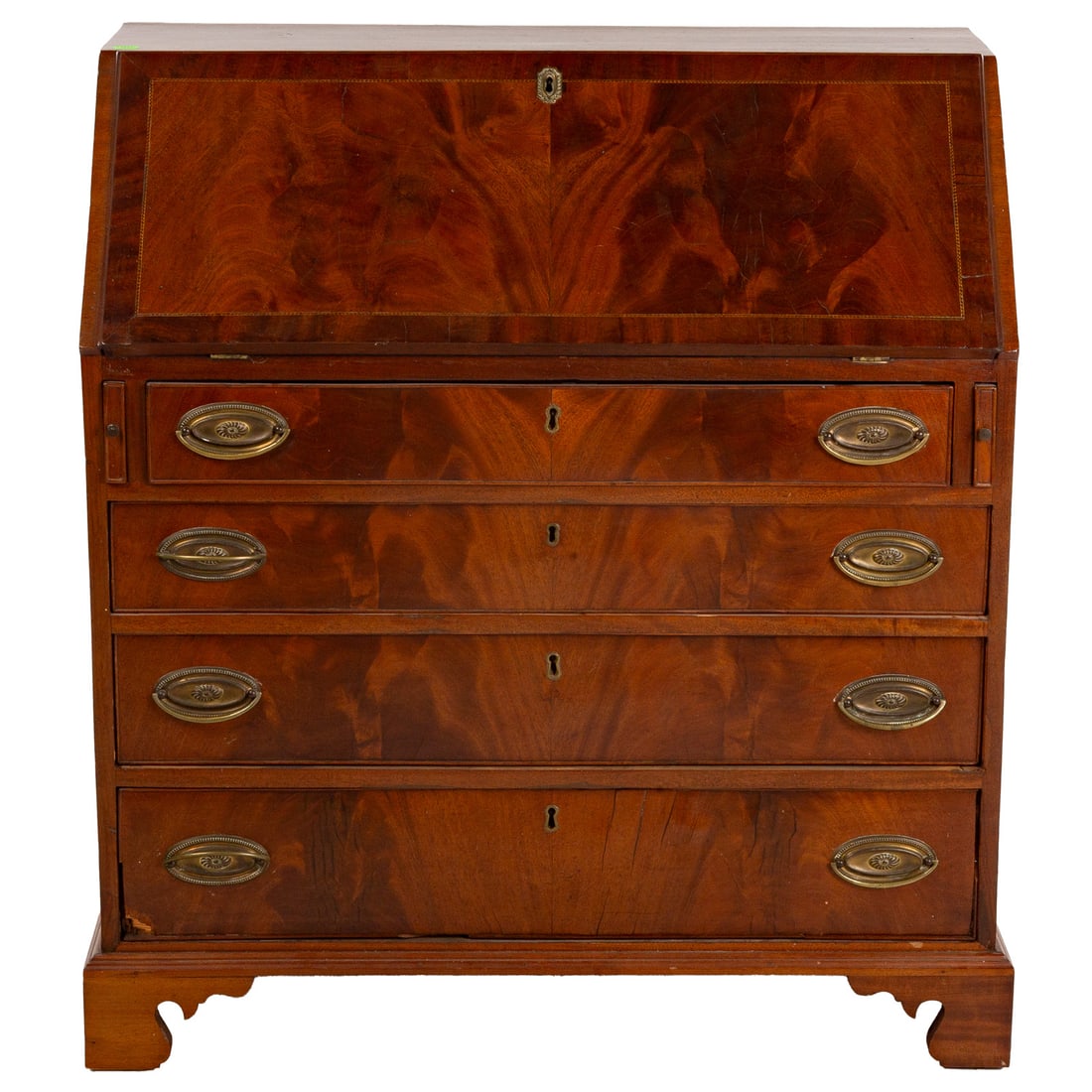 George III Mahogany Slant Front Desk (1 of 5)