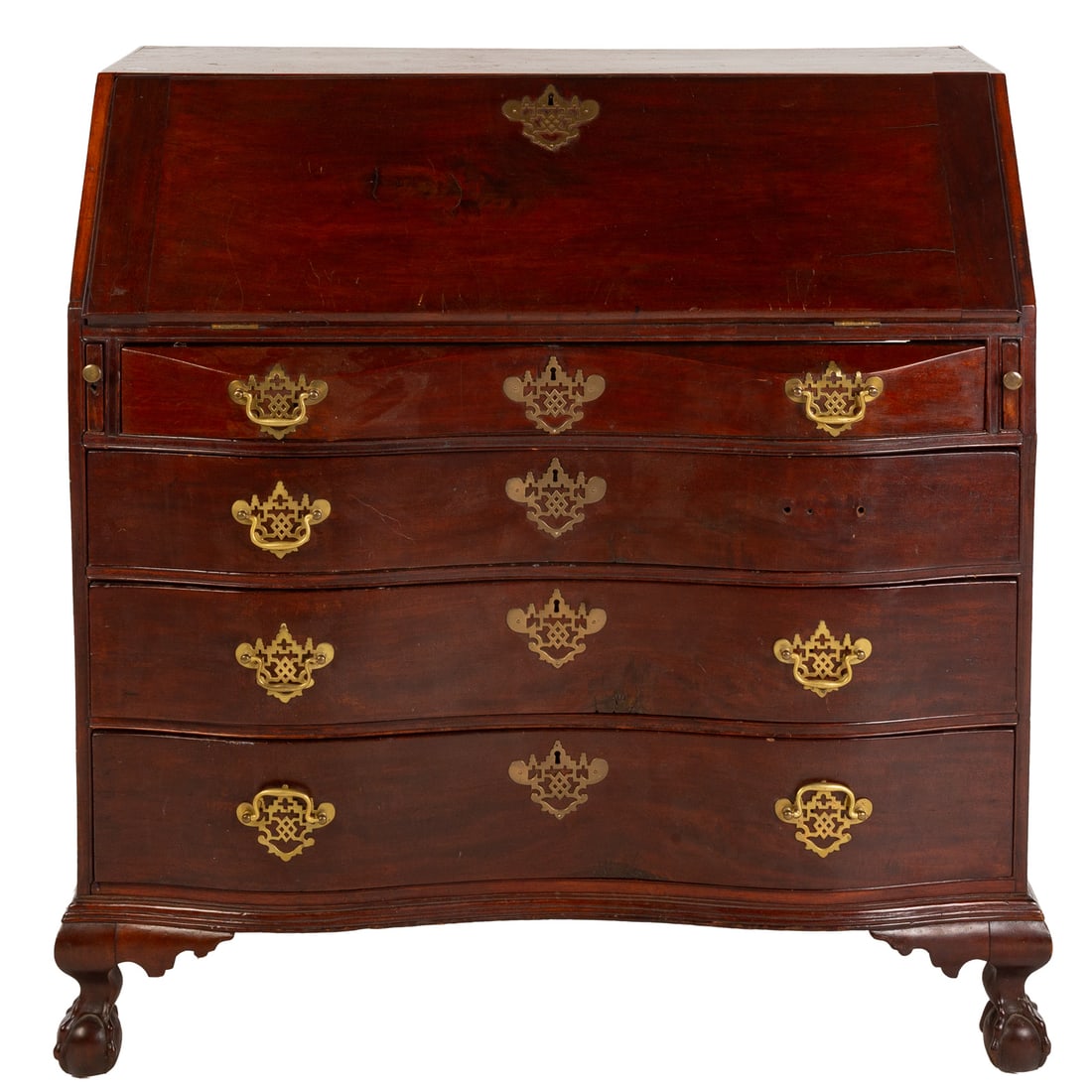 American Chippendale Mahogany Slant Front Desk (1 of 5)