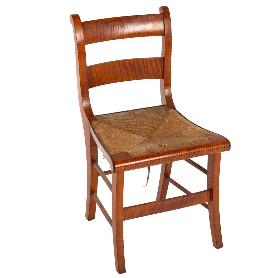 American Classical Tiger Maple Rush Seat Chair (1 of 4)
