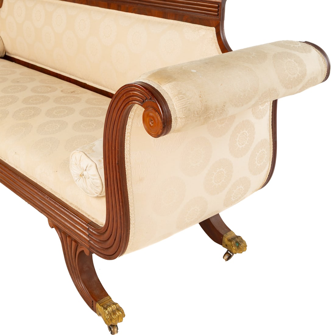American Classical Mahogany Sofa - 3