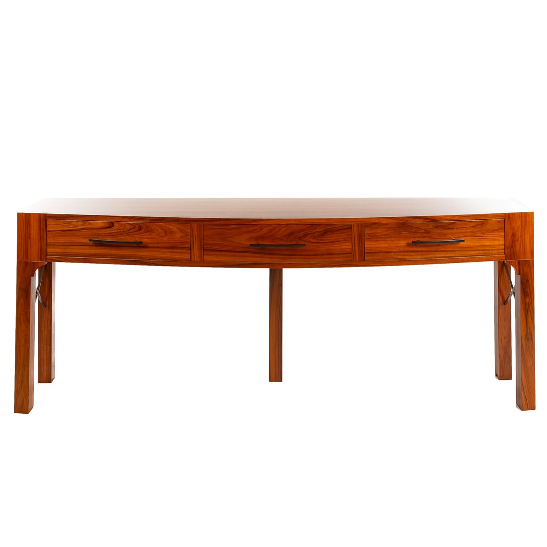 Custom Walnut Three Drawer Console Table (1 of 7)