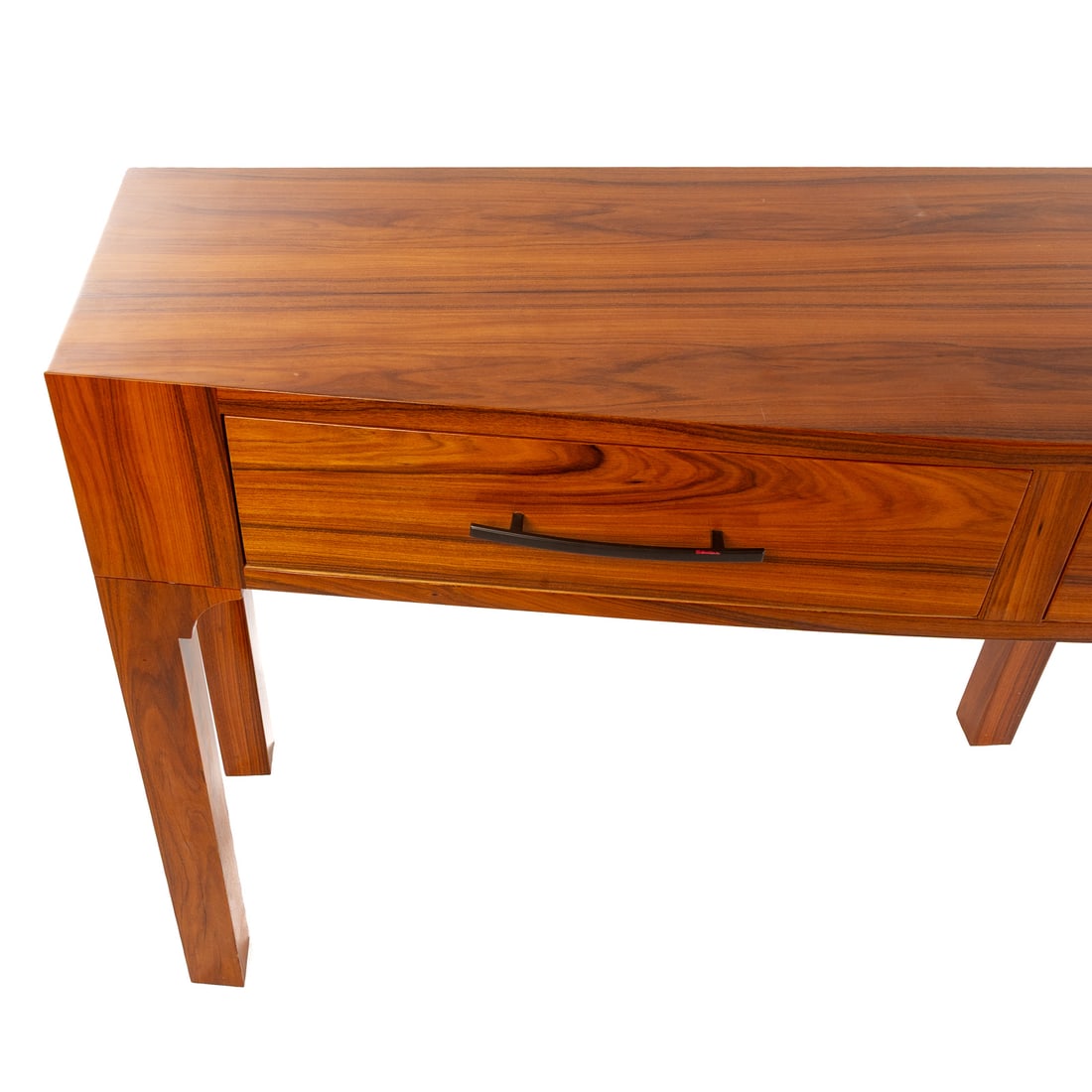 Custom Walnut Three Drawer Console Table - 3