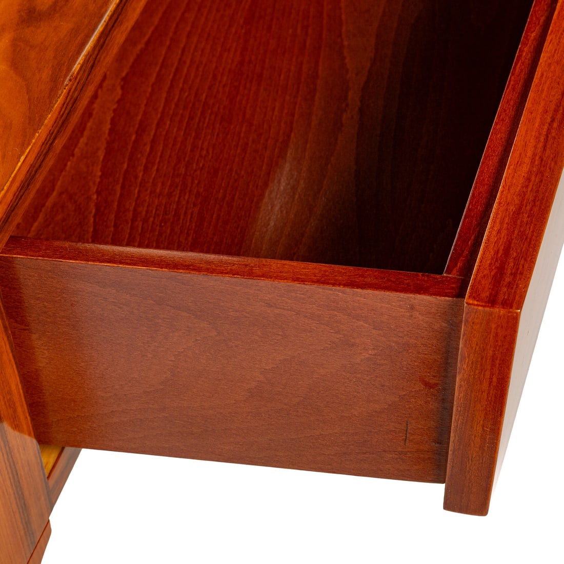 Custom Walnut Three Drawer Console Table - 4