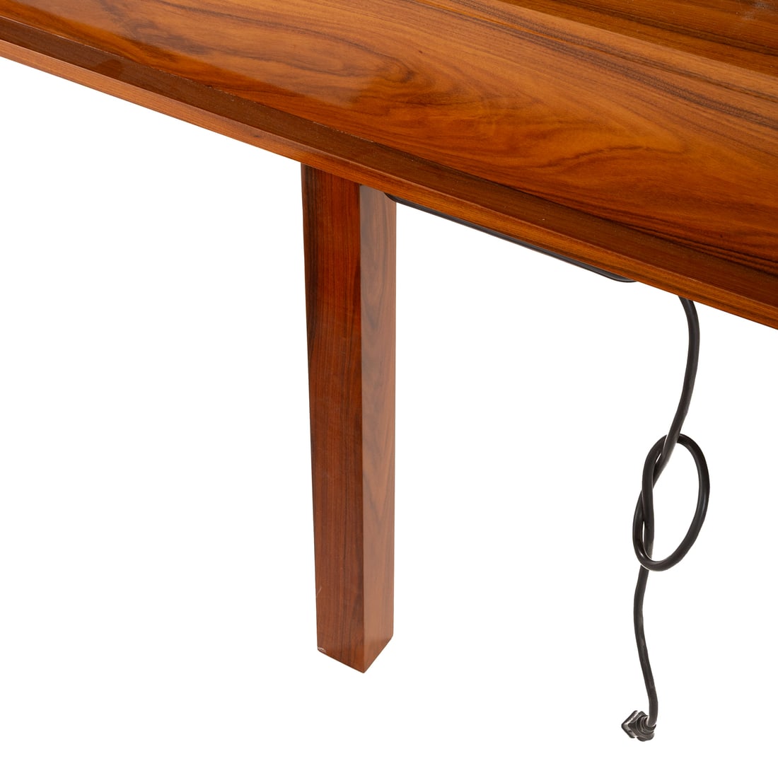 Custom Walnut Three Drawer Console Table - 7