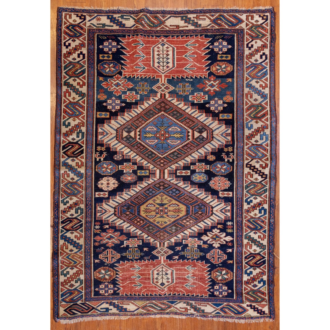 Antique Shirvan Rug, Caucasus, 3.9 x 5.3 (1 of 4)