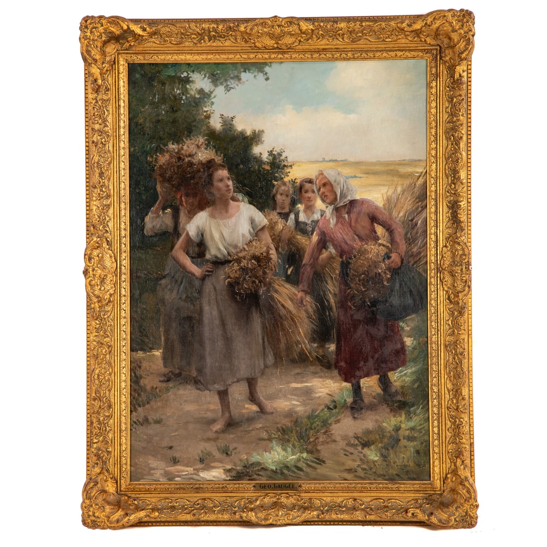 Georges F. Laugee. Women with Wheat, oil (1 of 5)