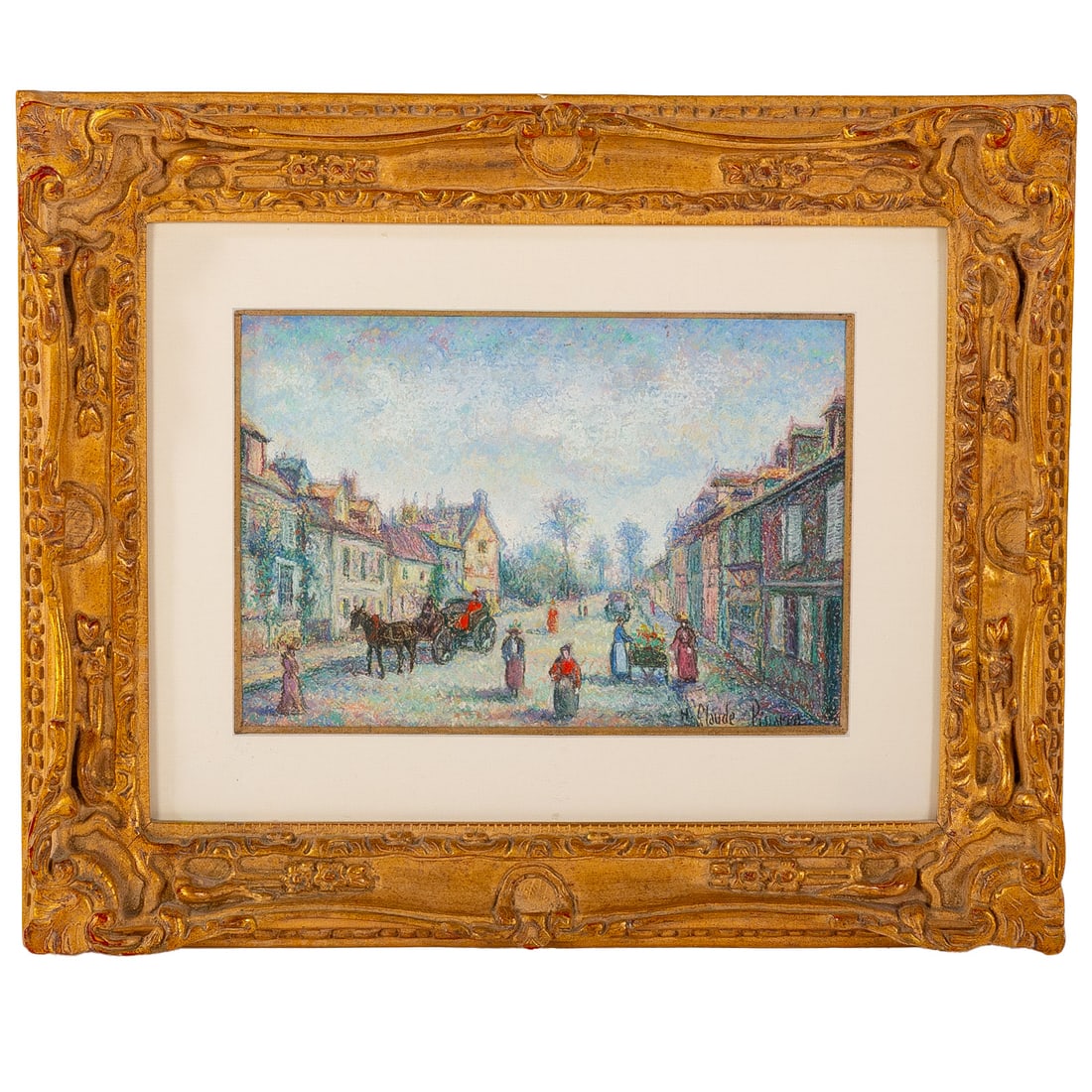 H. Claude Pissarro. "Le Village," pastel (1 of 4)