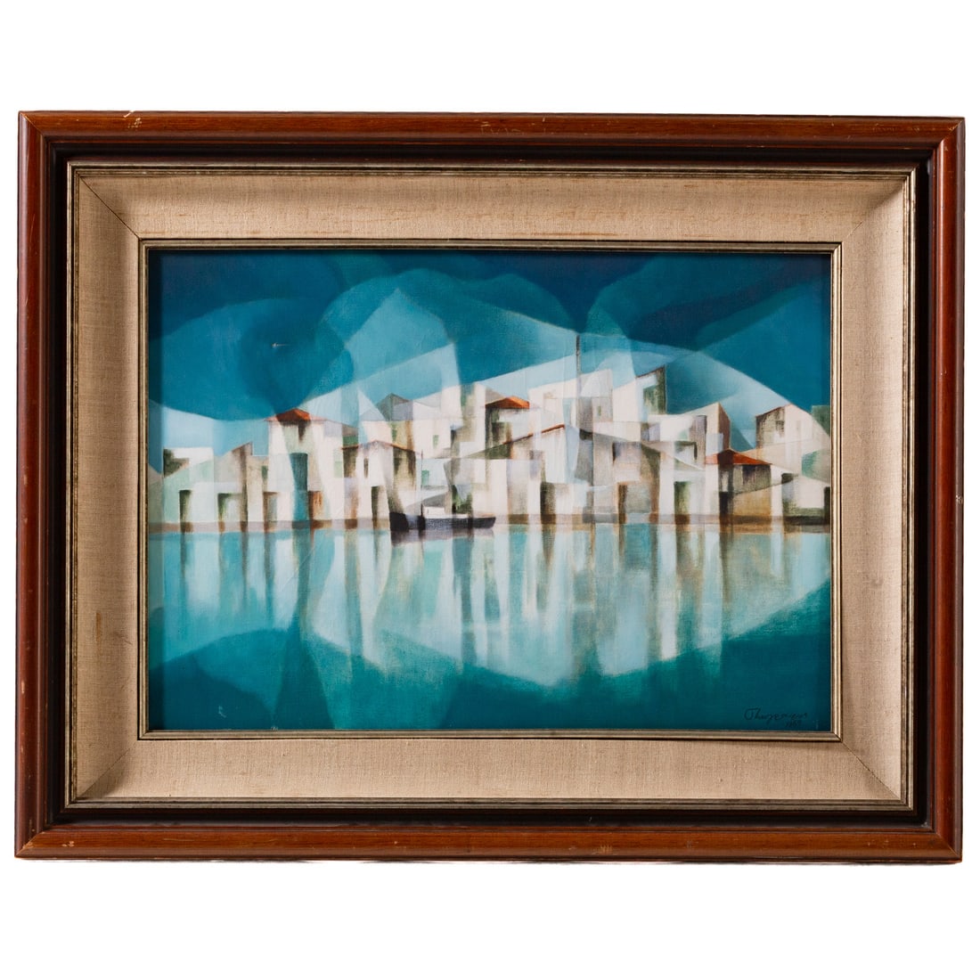 Ioannis Zografos. "Little Harbor," oil (1 of 4)