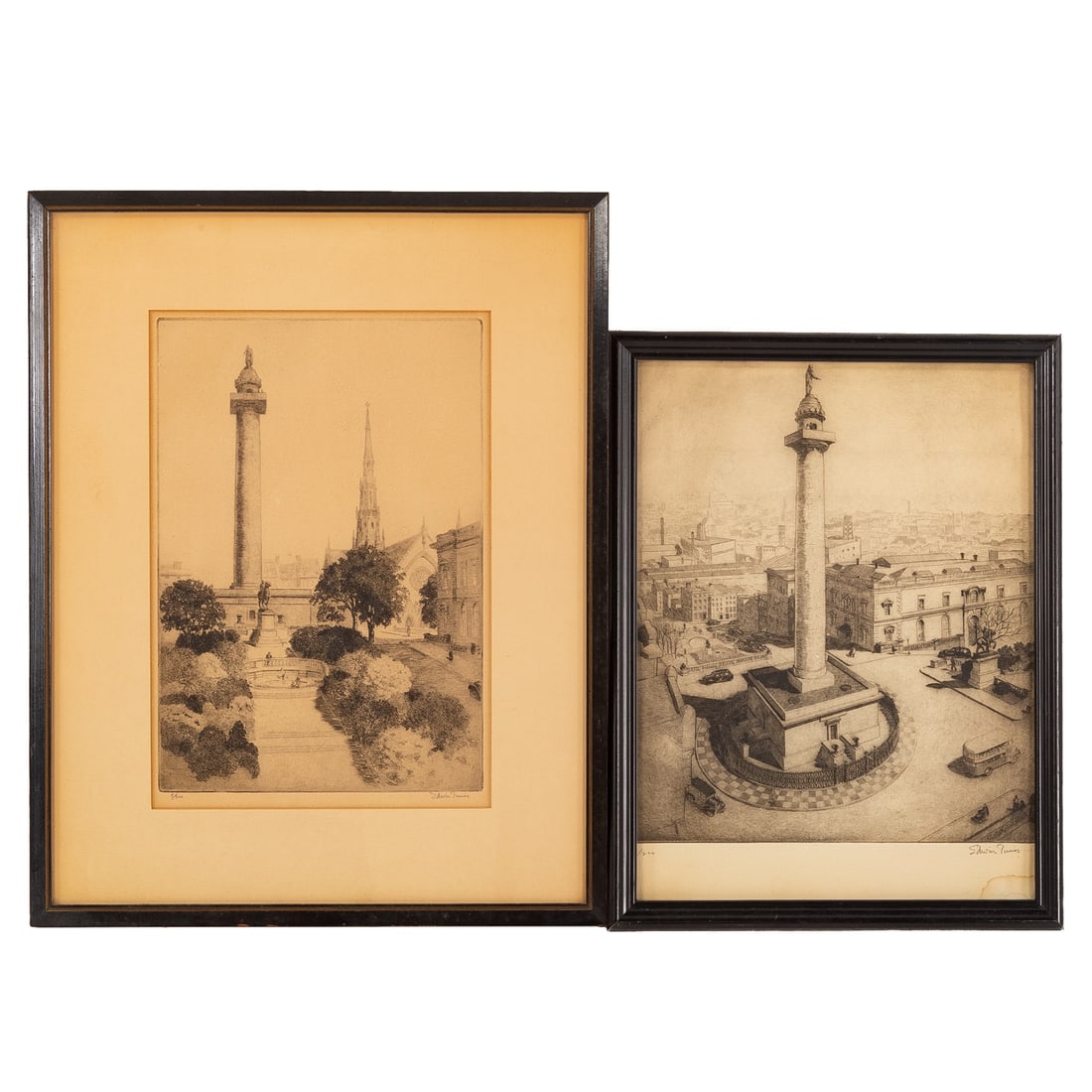 Two Edwin Tunis Framed Etchings (1 of 5)