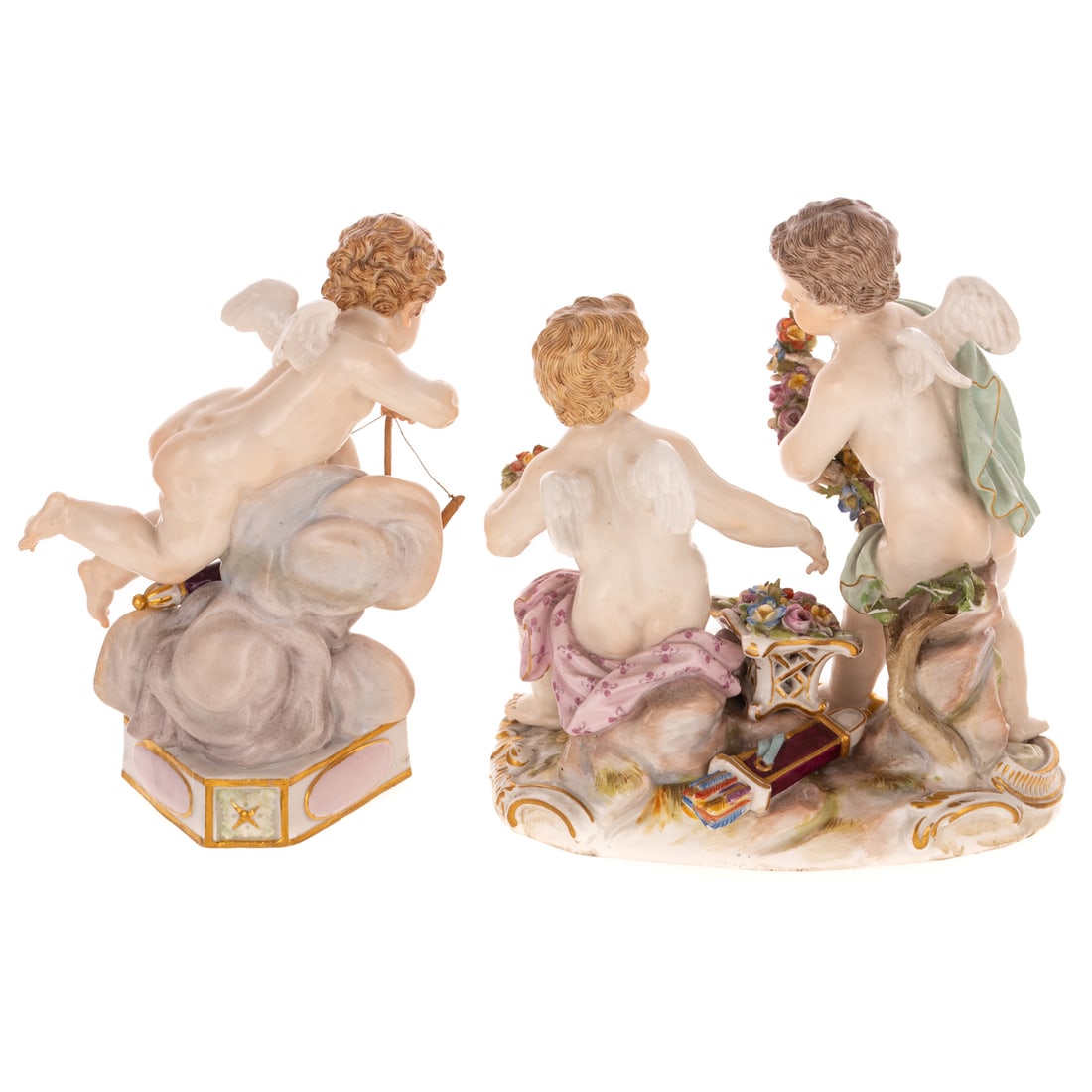 Two Meissen Putti Figural Groups - 2