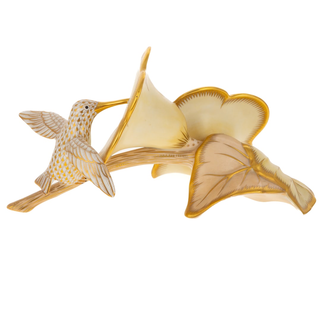 A Herend Guild Fishnet Humming Bird Figure - 2