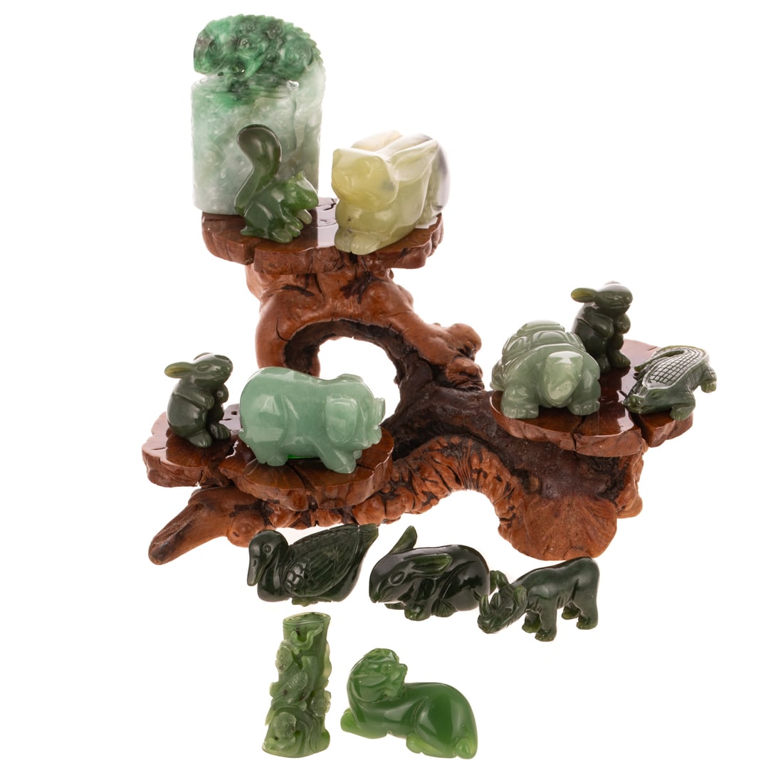 13 Chinese Jade Miniature Animal Figures (1 of 4)