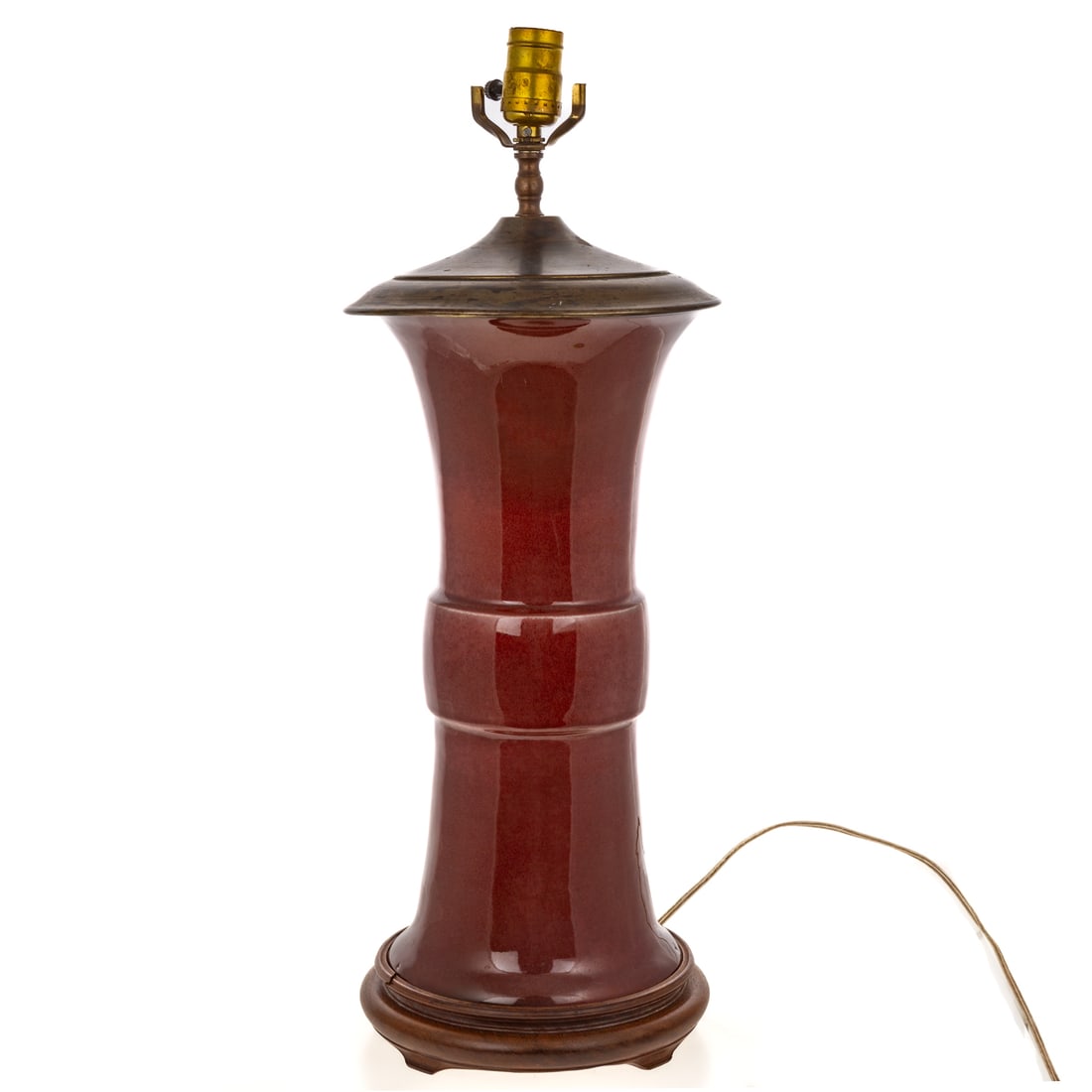 A Chinese Flambe Porcelain Table Lamp (1 of 4)