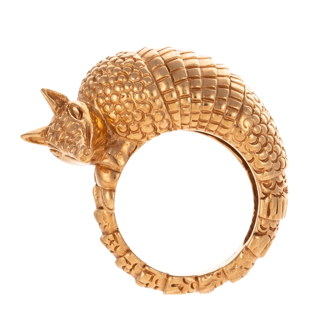 A Highly Detailed Armadillo Ring in 14K (1 of 7)