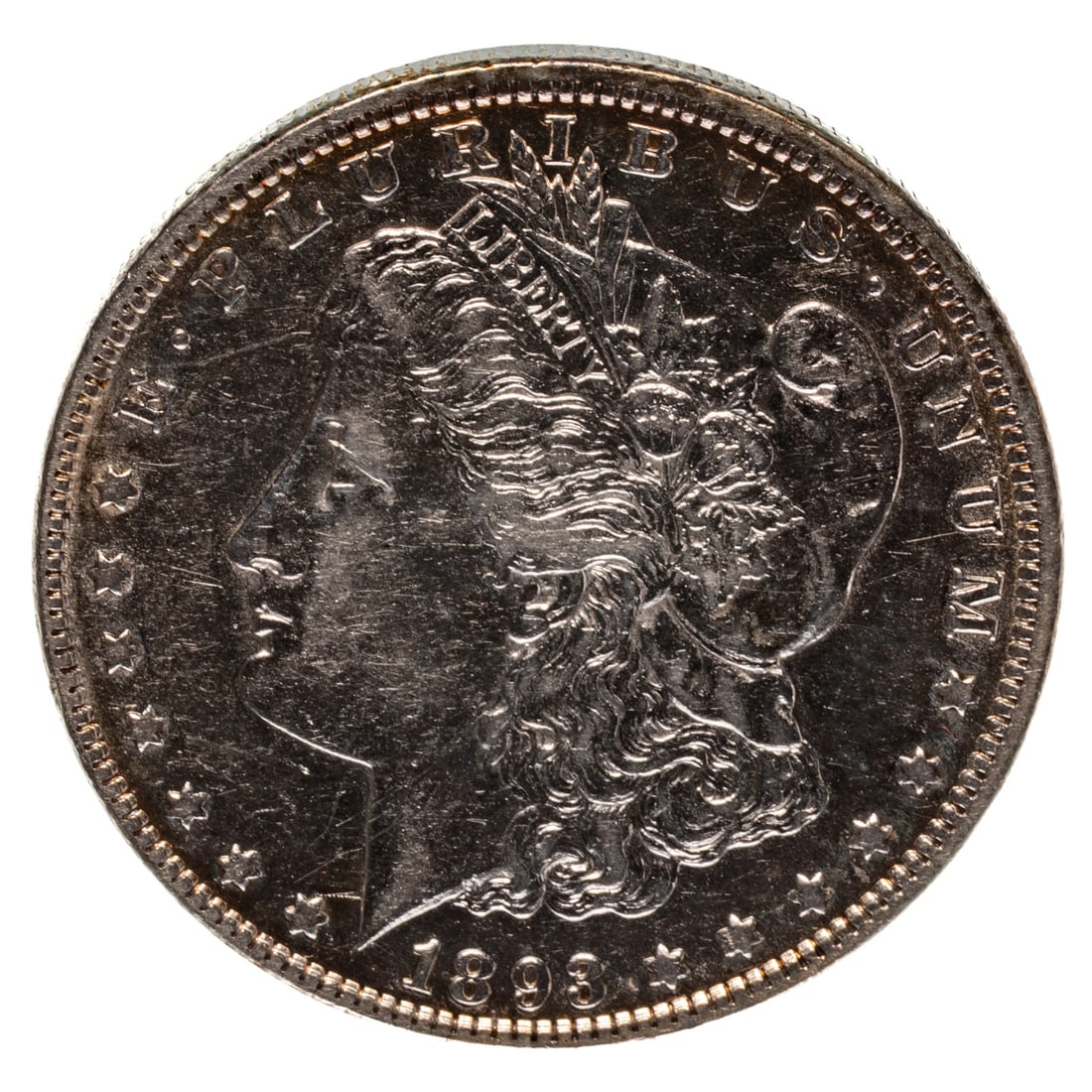 1893 Morgan XF45 Details, Cleaned, Net VF: Much better date with 378,000 mintage, definitely cleaned but nice striking details Provenance: Lifetime numismatic property of a long time Baltimore collector