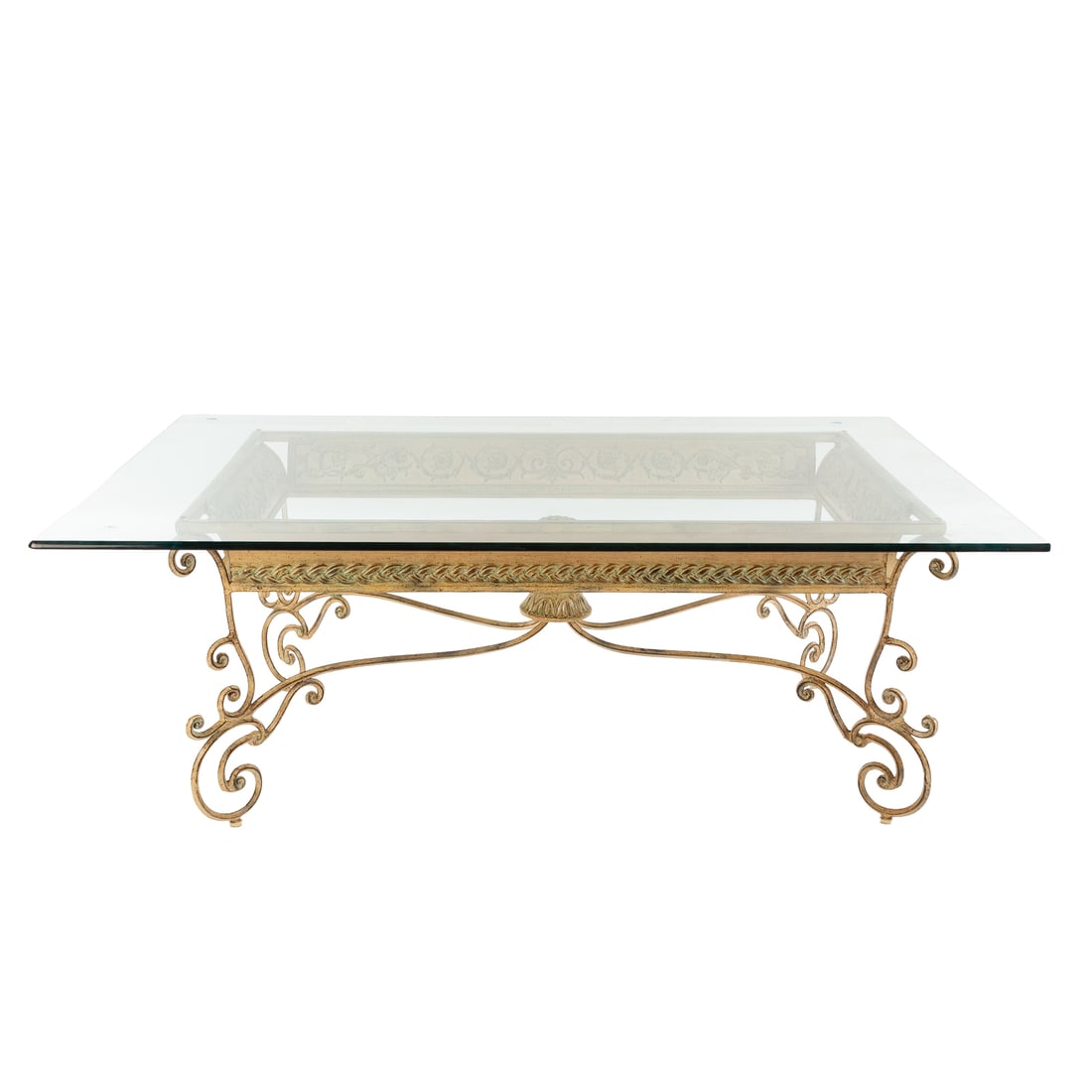 Contemporary Glass & Metal Coffee Table (1 of 4)