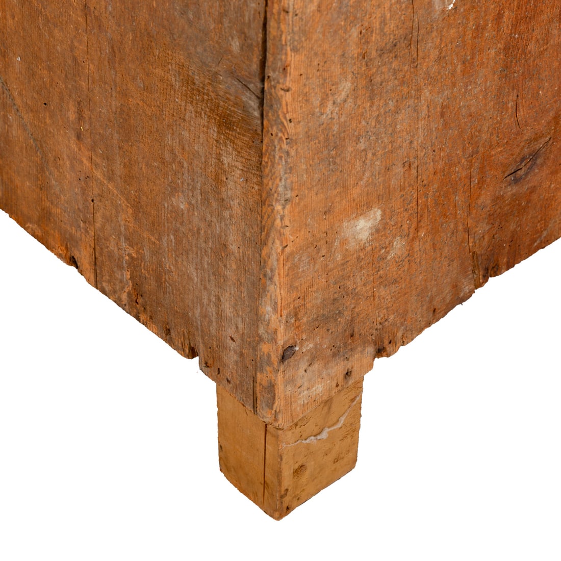 Rustic French Walnut Low Corner Cabinet - 2