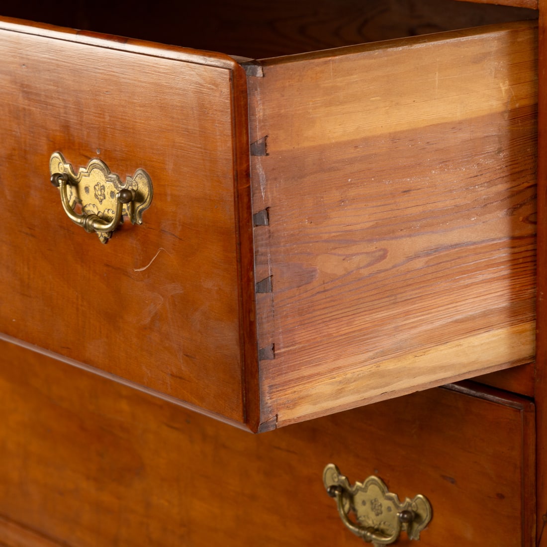 Queen Anne Style Maple Highboy - 3