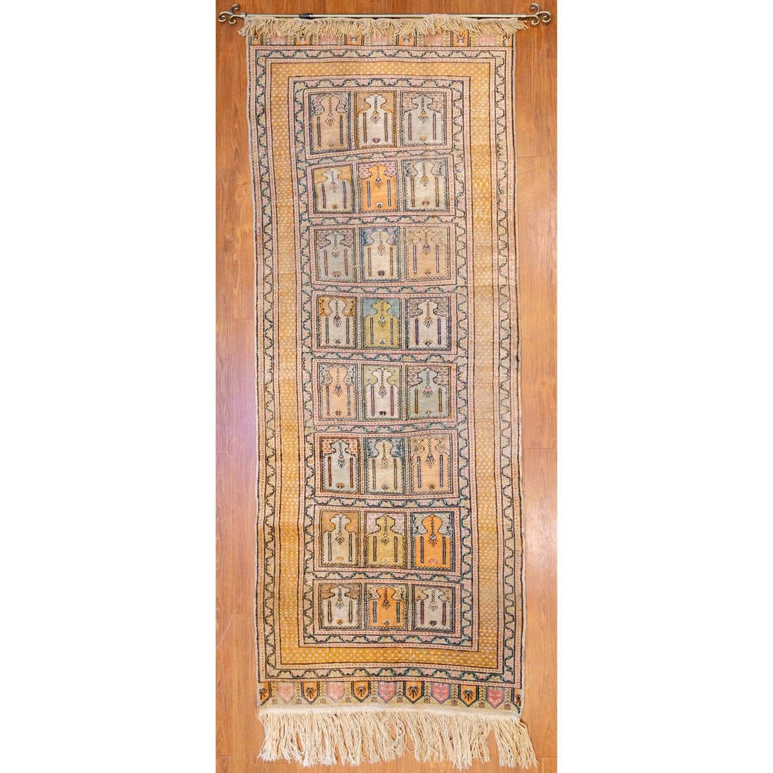 Turkish Prayer Runner, Turkey, 2.9 x 7.1 (1 of 3)
