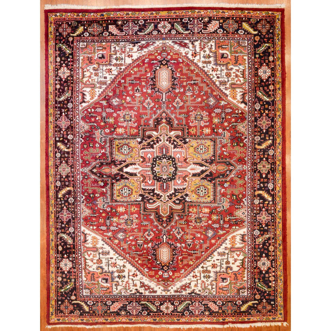 Indo Heriz Rug, India, 9 x 11.11 (1 of 6)