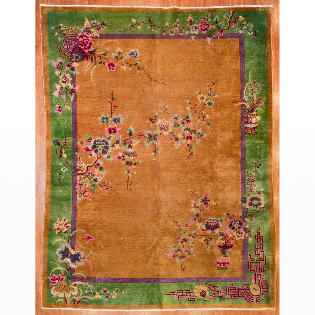 Antique Art Deco Nichols Rug, China, 8.8 x 11.8 (1 of 5)