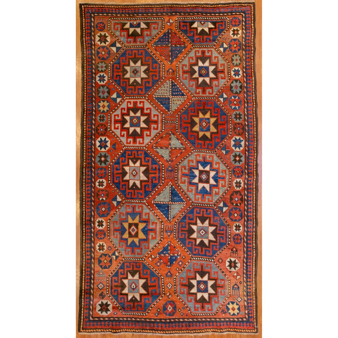Antique Kazak Runner, Caucasus, 3.10 x 7 (1 of 4)