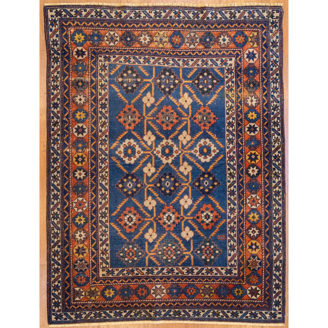 Antique Caucasian Rug, Caucasus, 3.5 x 4.6 (1 of 6)
