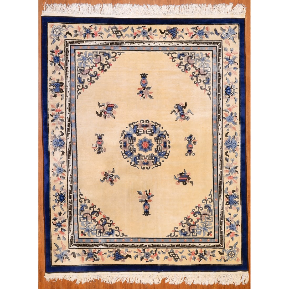 Peking Rug, China, 7.11 x 10.1: Third quarter, 20th century, hand-knotted, wool pile