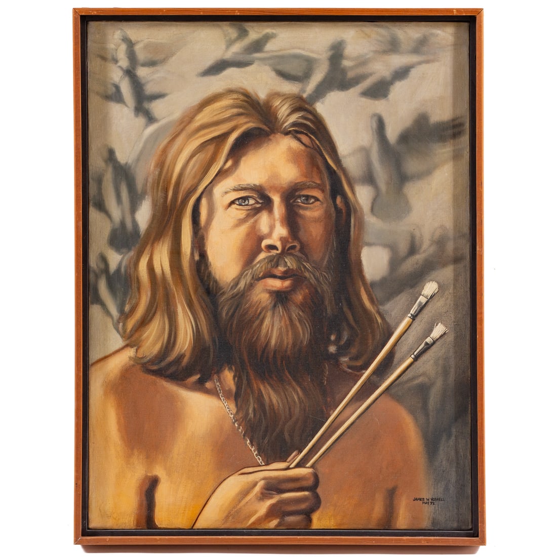 James Voshell. Self-Portrait as Saint, oil (1 of 5)