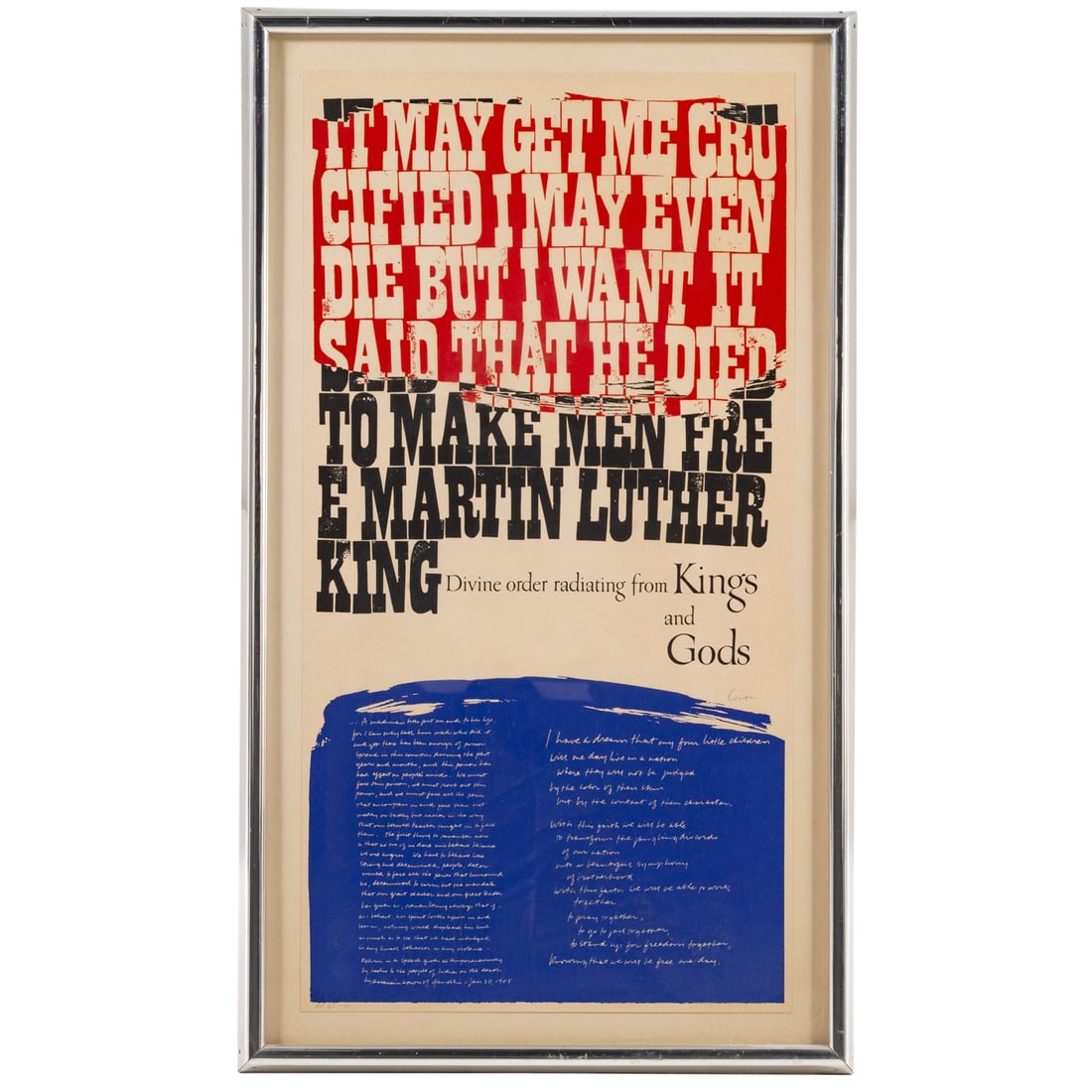 Mary Corita Kent. "Kings Dream 1969," screenprint (1 of 4)