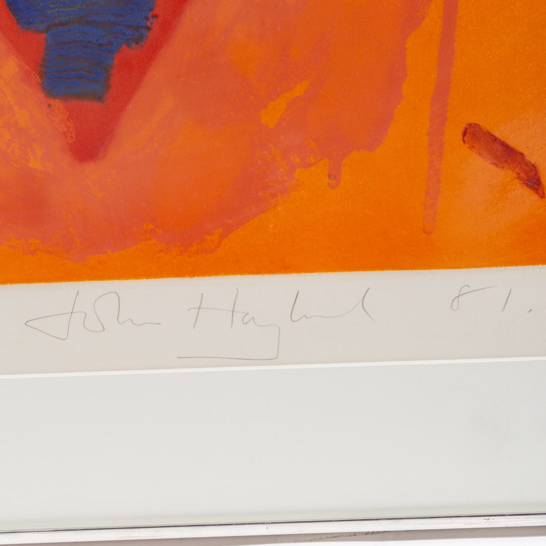 John Hoyland. "Fly Away," etching - 2