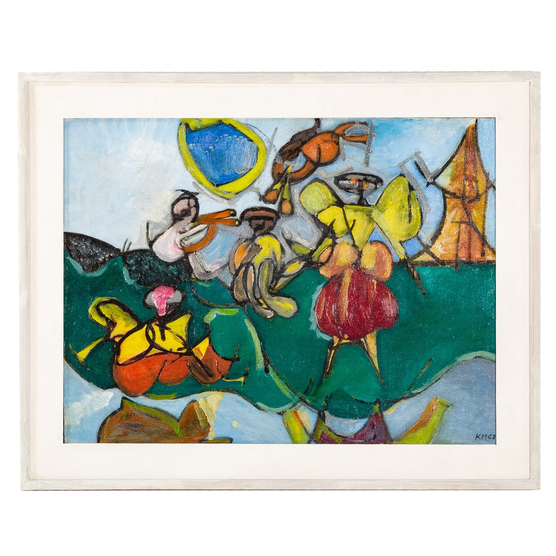 Keith Morrow Martin. "Eclipse," oil: (American, 1911-1983) Oil on canvas, initialed and dated "K.M. '68" lr, titled on verso, 18 x 24 in., framed size: 23 x 28 3/4 in. Provenance: From the Kirchenbauer/Galluzzo collection, Lutherville, M