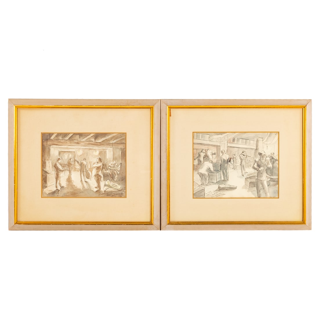 Aaron Sopher. Two Pen & Ink with Wash Drawings (1 of 6)