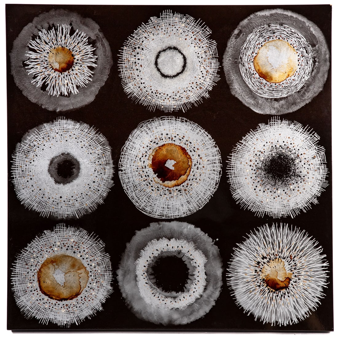Jennifer Hollack. "Astral Sky," mixed media (1 of 3)