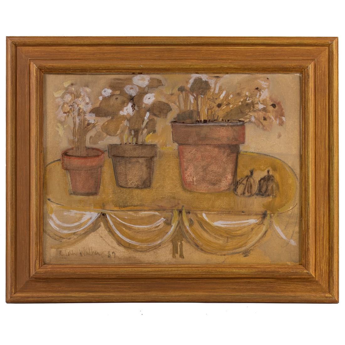 Clark Walker. "Potted Plants," oil (1 of 4)