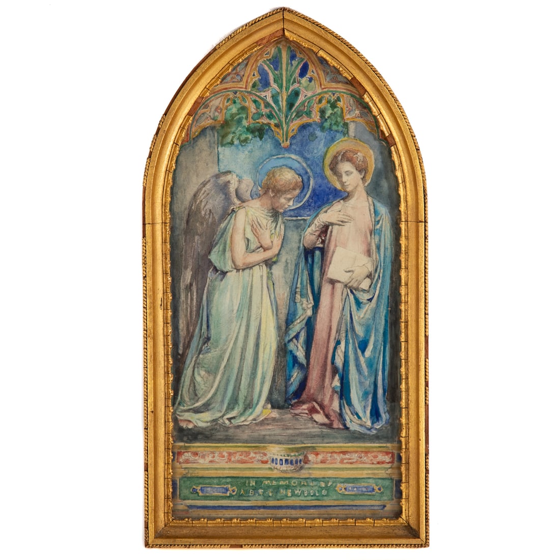 Attributed to John La Farge. The Annunciation, watercolor (1 of 4)