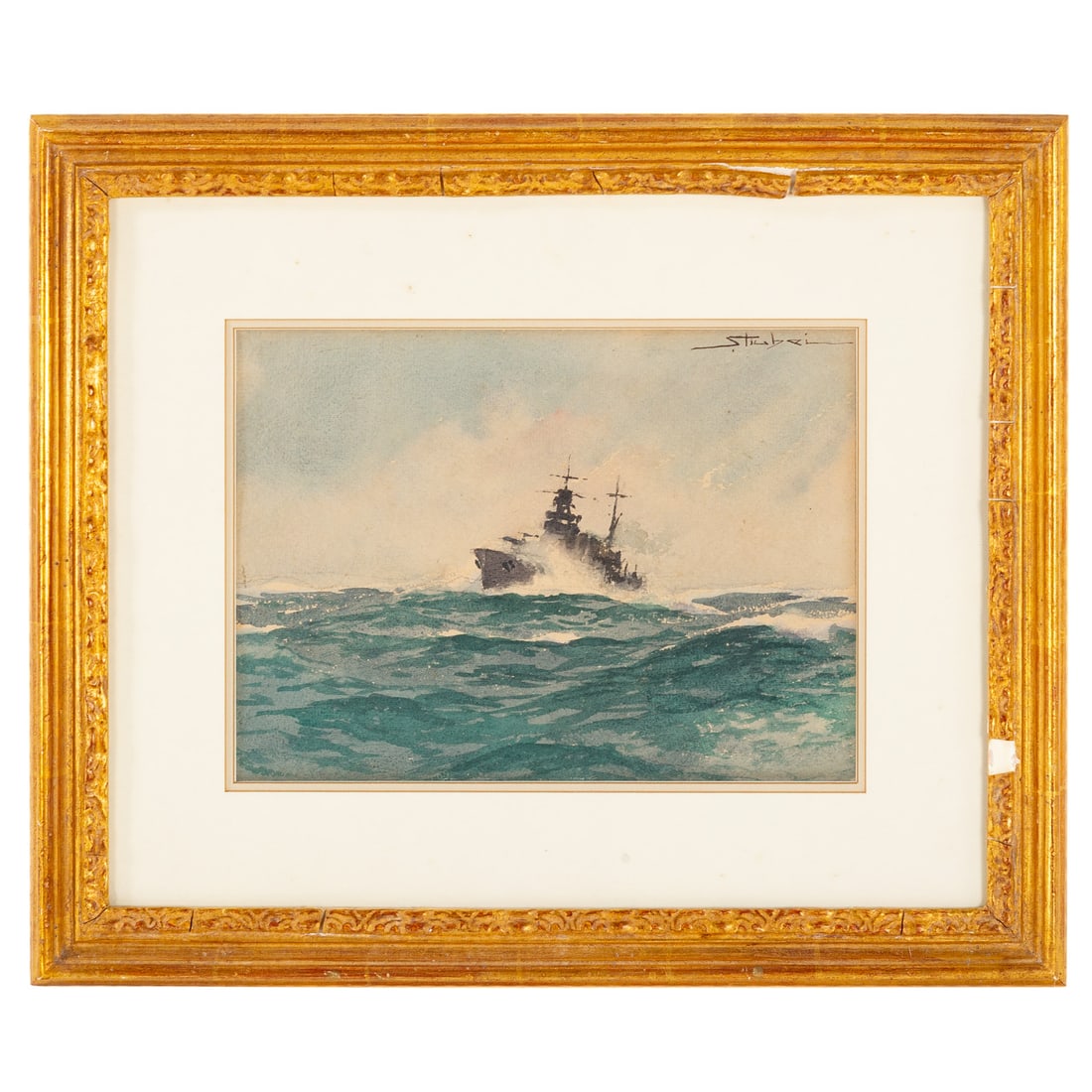 Dimitrie Stiubei. Shop at Sea, watercolor (1 of 5)