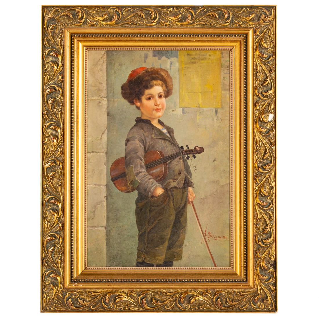 Josef Suss. The Young Violinist, oil (1 of 4)