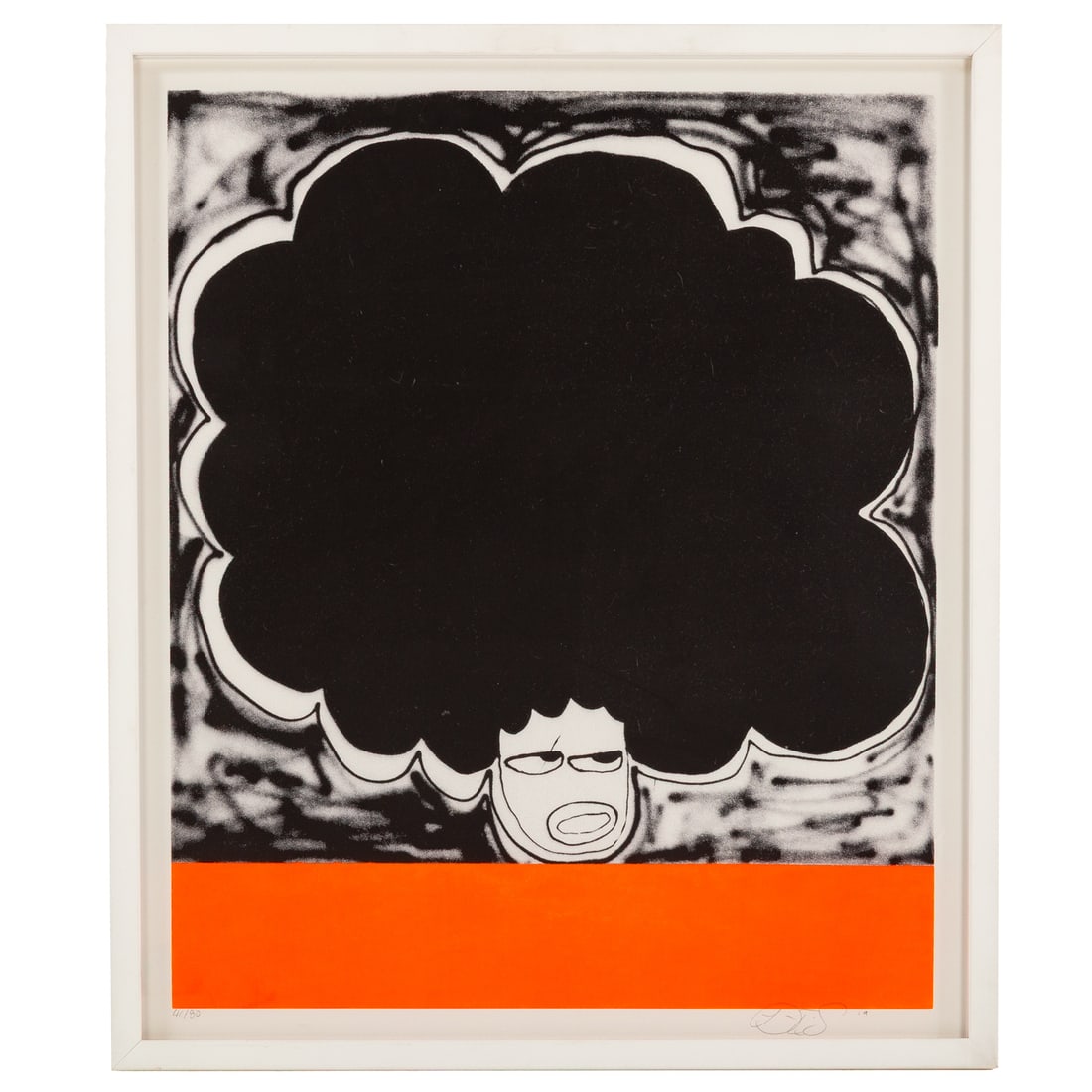 Devin Troy Strother. "Orange Soda," screenprint: (American, b. 1986) Screenprint in colors, 2019, ed. 41/80, signed in pencil lr, sight size: 25 1/4 x 21 1/2 in., framed size: 27 x 23 1/4 in. Provenance: From the Estate of Sean From the Estate of Se