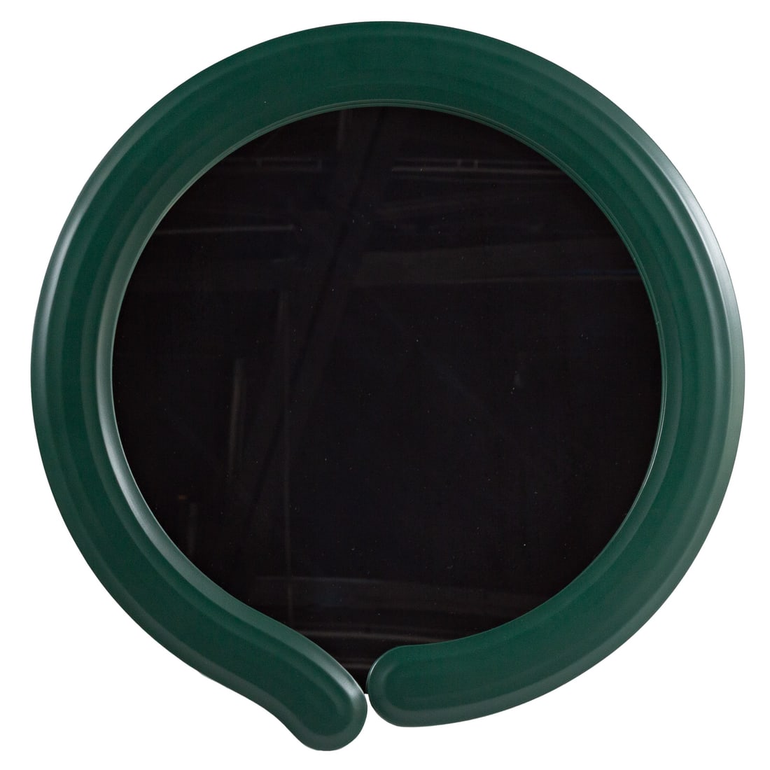A Josh Sperling "Touch" Ceramic Mirror: Josh Sperling (American, b. 1984) Produced by Case Studyo, Belgium. A forest green Josh Sperling "Touch" ceramic mirror, ed. 10/75, includes original box, receipt and COA, 22 in. Diam., approx. 3/4