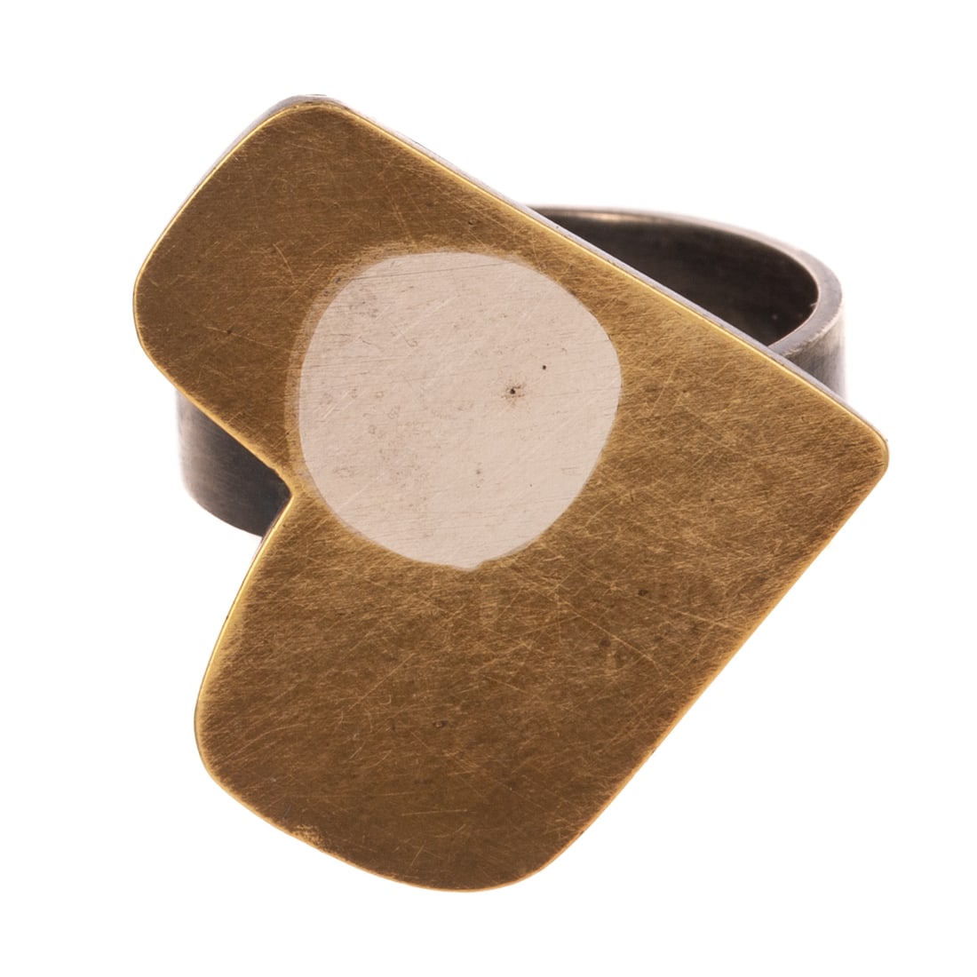 A Betty Cooke Heart Ring in Sterling Silver & Brass (1 of 5)