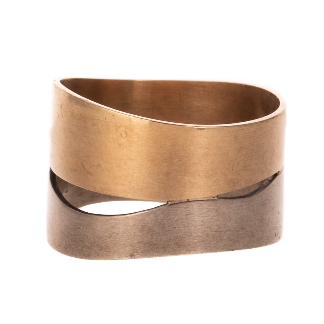 A Betty Cooke Wide Band in 14K & Sterling Silver (1 of 3)