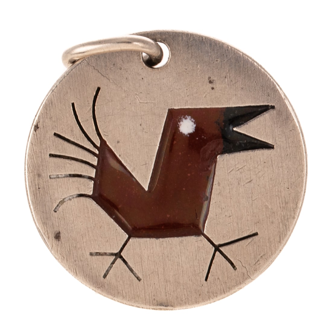A Betty Cooke Enamel Bird Pendant in Sterling Silver (1 of 3)