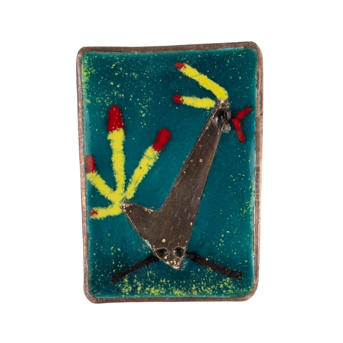 An Early Betty Cooke Enamel Bird Pin in Sterling Silver (1 of 3)