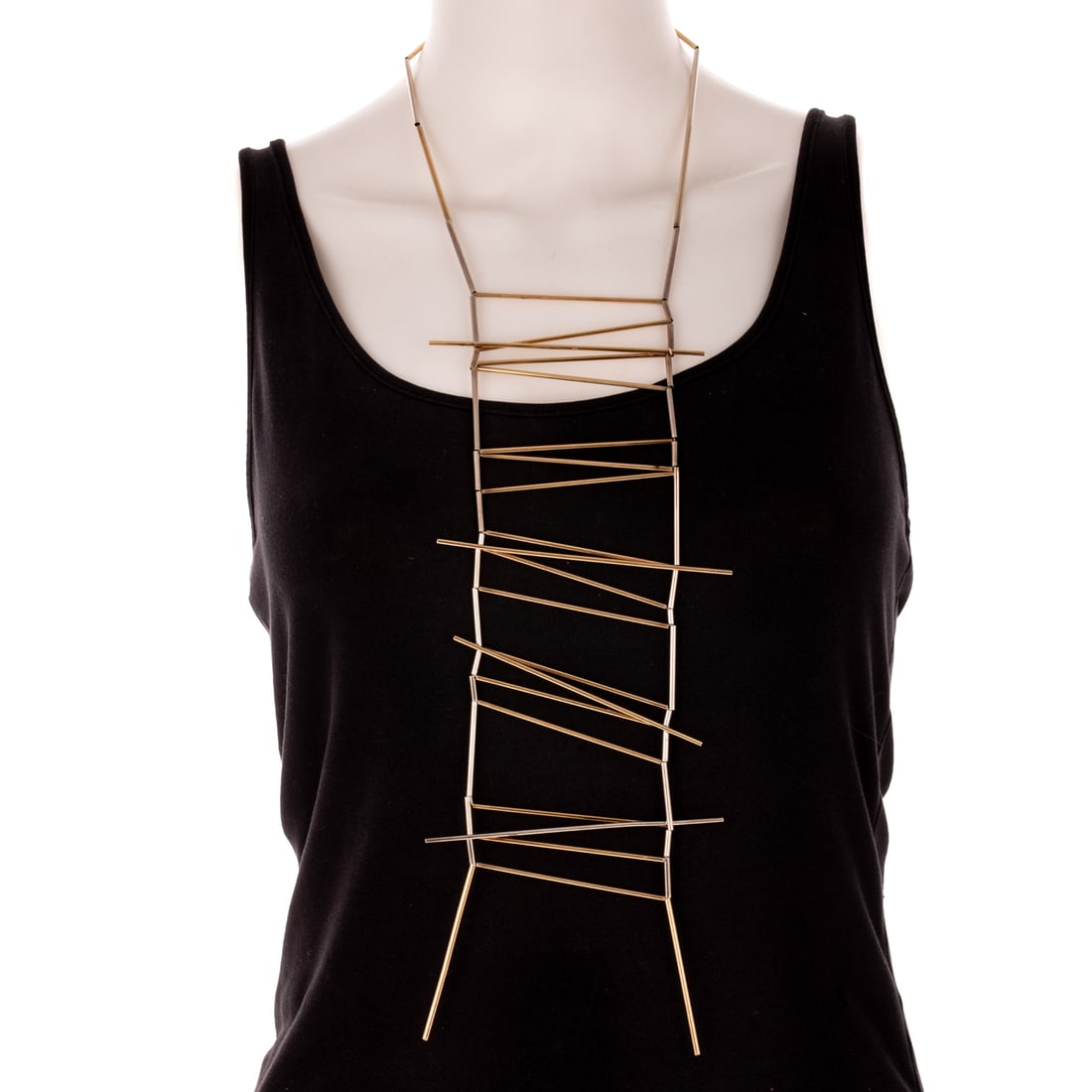 A Rare Betty Cooke Ladder Necklace in 14K & Sterling Silver (1 of 3)