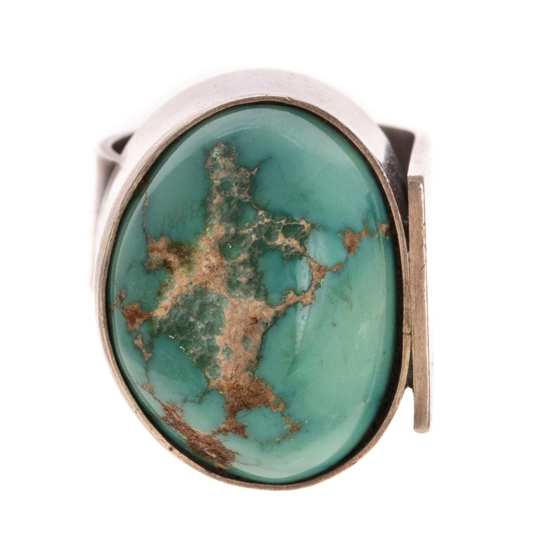 A Betty Cooke Large Turquoise Ring in Sterling Silver (1 of 6)